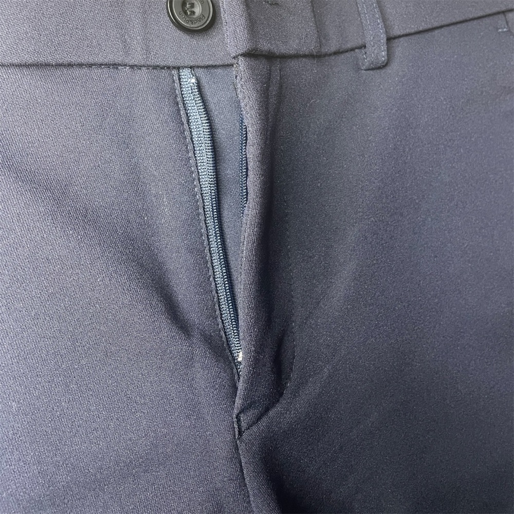 Plaid&Plain Mens stretch Dress Pants Slim Fit Skinny Suit Pants